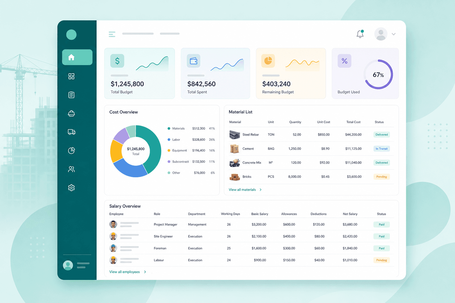 Construction Management Platform preview
